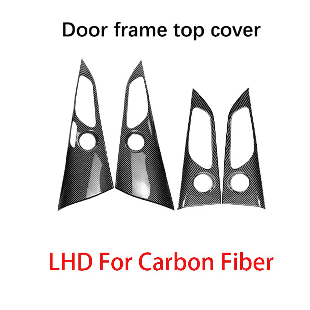 LHD/RHD For Kia Stinger 2018-2023 Carbon Fiber Inner Door Window Lift Button Switch Panel Cover Trim AccessoriesGood product