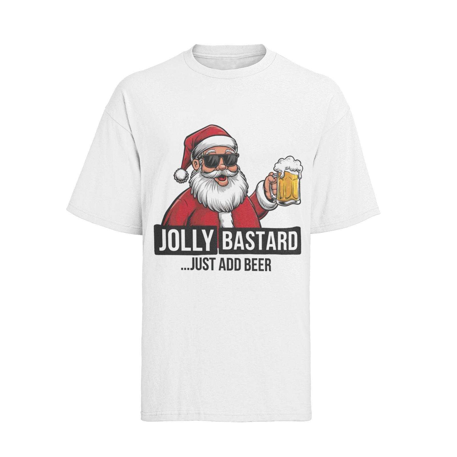 Funny XMAS Christmas FCK bitch JOLLY BASTARD T-Shirt Mens Womens Tees Top Mens 3XL