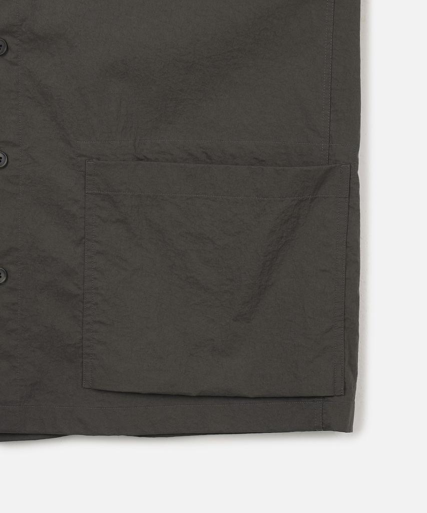 247Silijeu Dyed Wash Half Shirted Jacket Dark Brown