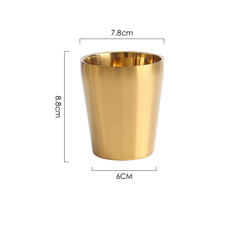 Jarra de cerveza de acero inoxidable de doble pared para té, bebida fría de metal, taza de café, utensilios de cocina, bar, 175/260/300 ml