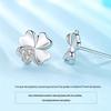 Korean Style Four-Leaf Clover Silver Stud Earrings for Women - Elegant Trendy Creative Jewelry 