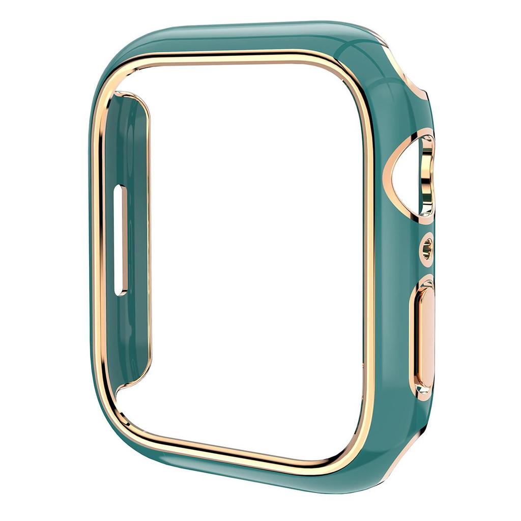 Purchasing For Apple Watch Series 9  /  8  /  7 45mm Watch Case Quick Release Electroplating PC Watch Cover - Green  /  Rose Gol