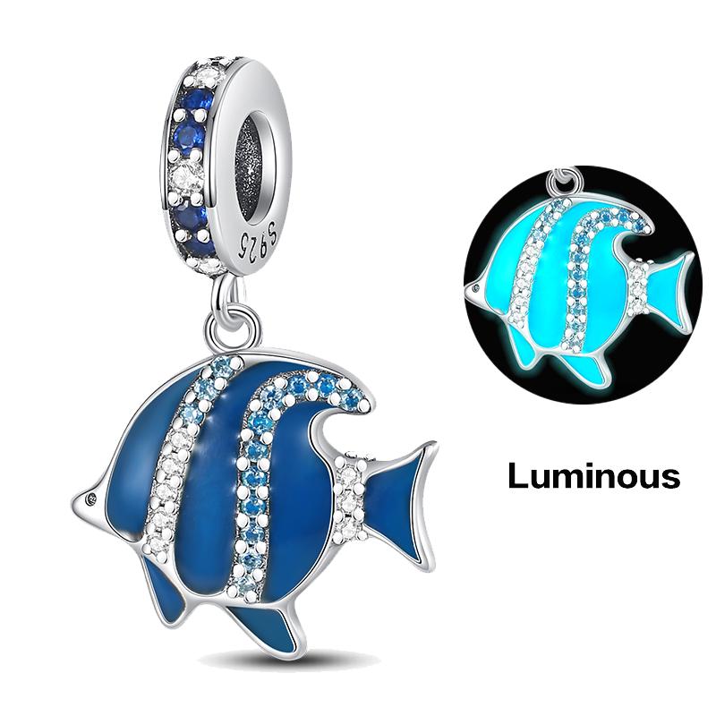 Copper Mermaid Dolphin Carp Octopus Charms Fit Original Bracelet Charm Bead Necklace Diy Female Jewelry High Quality