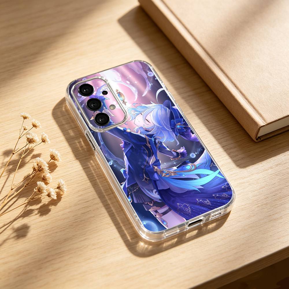 G-Genshin Impact F-Furina Phone Case For Samsung S25,24,21,22,23,30,Ultra,20,Plus,Fe,Lite,Note Transparent Cover