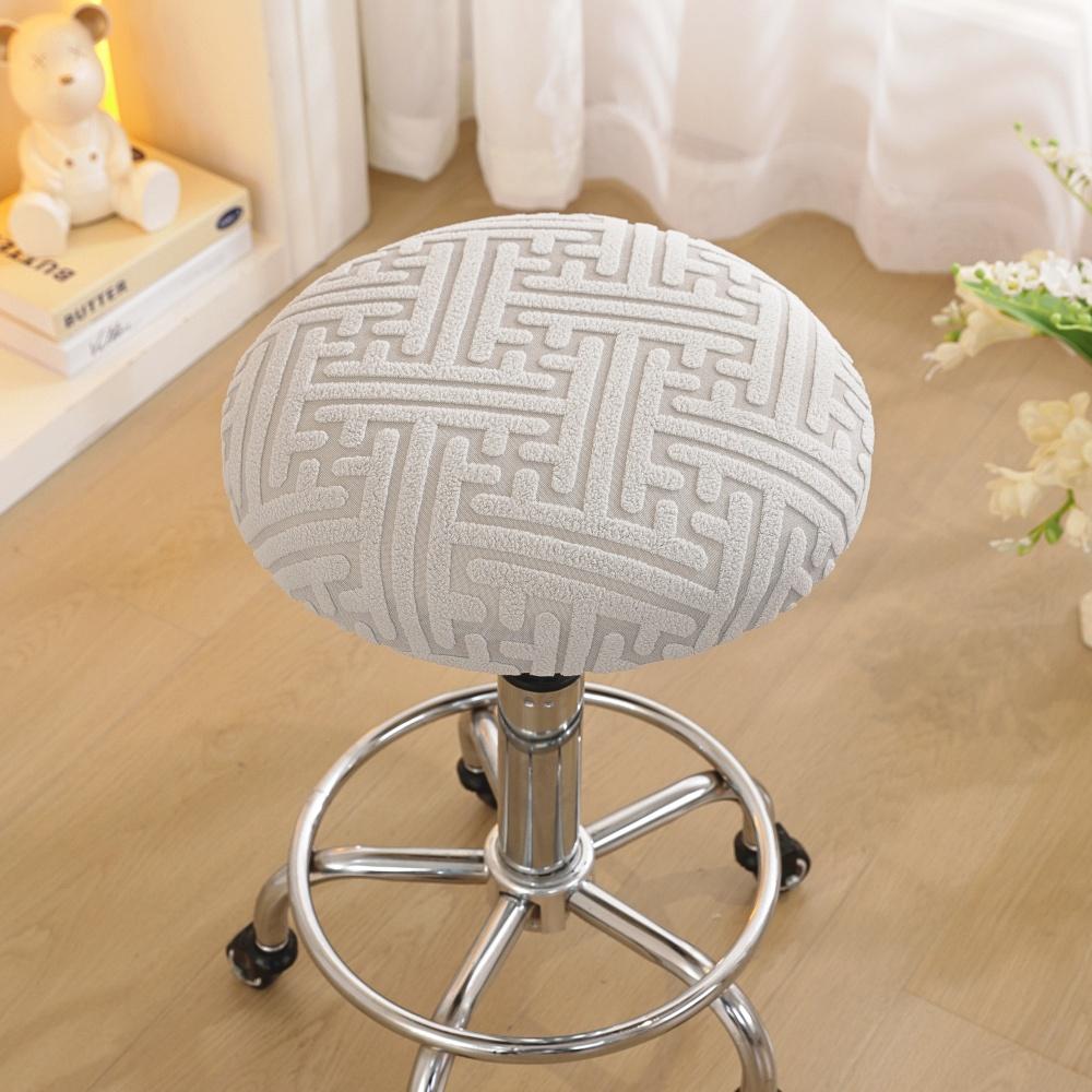 Elastic Round Bar Stool Cover Swivel Seat Slipcover Dustproof Protector For High Chairs Universal Fit