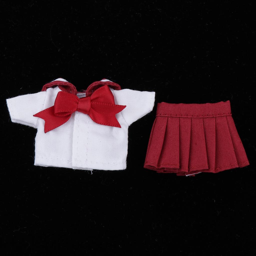 Lovely Doll School Uniform Skirt for Obitsu11 Doll Party Casual Outfits