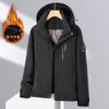 Herbst- und Winterverdickte abnehmbare Kapuzen-Winddichte wasserdichte Jacke Nerzsamt Graphen Herren Outdoor Warme Baumwolljacke