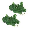 2PCS Artificial Water Plant Simulation Vine Lifelike Plastic Leaves Decoration with Suction Cup for Fish Tank