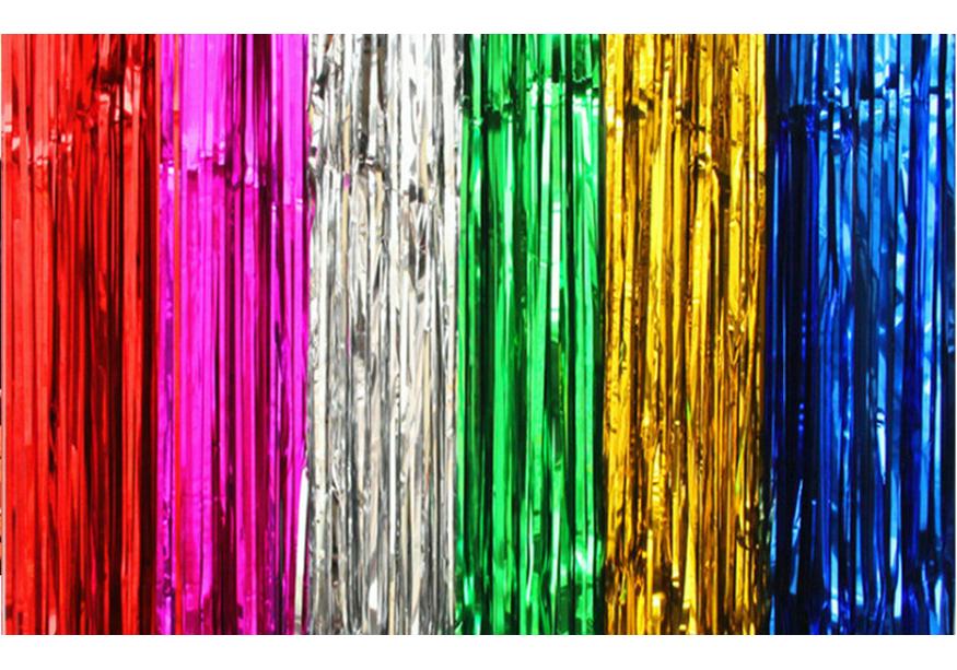 Laser Rain Curtain Birthday Party Decoration for Children - Creative Tassel Festival Backdrop