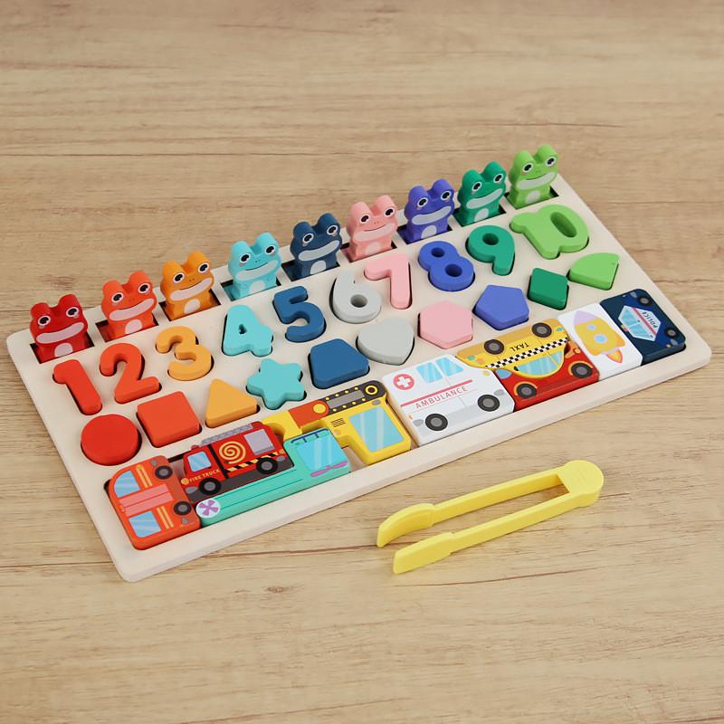 Hölzerne 3D-Puzzleblöcke für Kinder Zum frühen Lernen Pädagogisches Spielzeug für Vorschulkinder