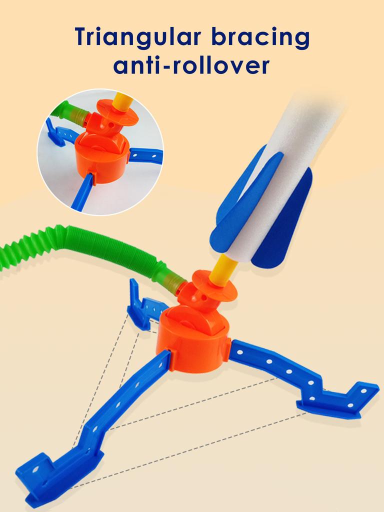 Outdoor Air Pressed Stomp Rocket Toys For Kids Jump Sport Games Foot Pump Launcher Soaring Rockets Play Set
