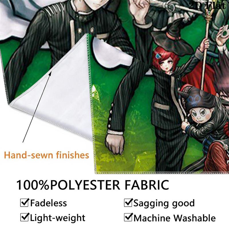Dangan Ronpa Wall Tapestry Aesthetic Wall Hanging Printed Fabric Blanket Decorative Tapestries for Bedroom Living Room Home Decor