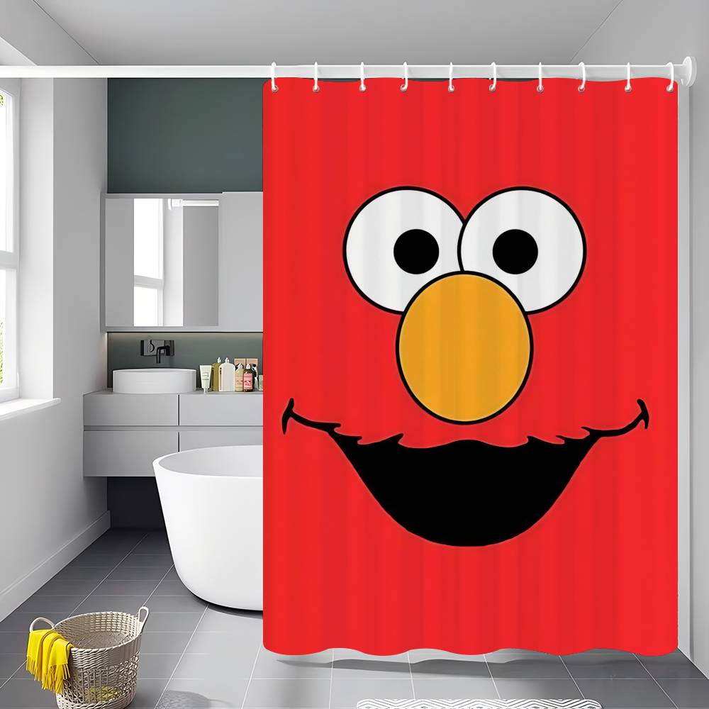 

Classic TV S-Sesame S-Street Bathroom Shower Curtain Shielding Partition Shower Curtain Quick Dry Can Be Scrubable Light 90x180cm