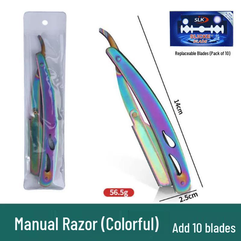 Klapprasierer aus Edelstahl: Herren Tragbarer Augenbrauentrimmer & Rasierer für das Gesicht.