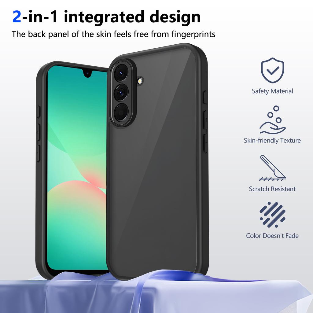 For Samsung Galaxy A57 5G Case Skin Touch Matte PC + TPU Anti-Drop Phone Cover