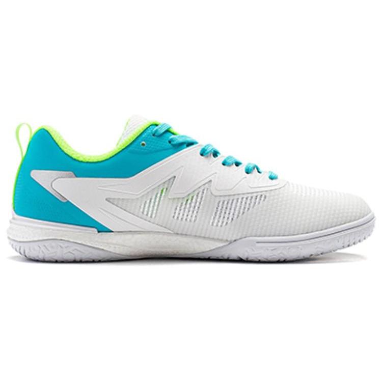 Li Ning Classification de la fonction d'amorti Fonctionnalité d'amorti Chaussures de tennis de table basses Unisexes Blanc Bleu APPR001-4