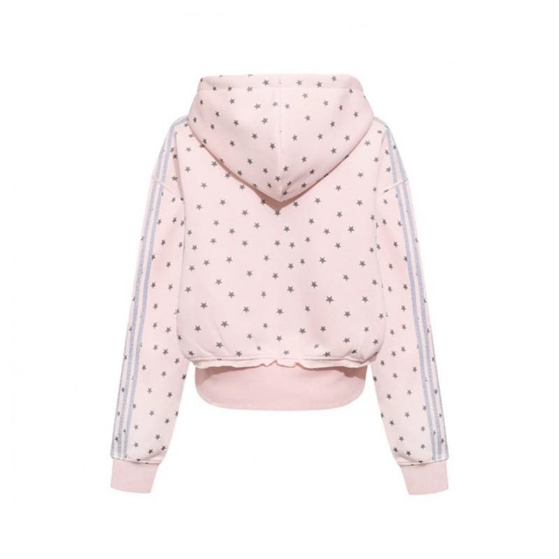 Womens Retro Star Print Raglan Hoodie 2026 Loose Casual Short Sweatshirt Coat