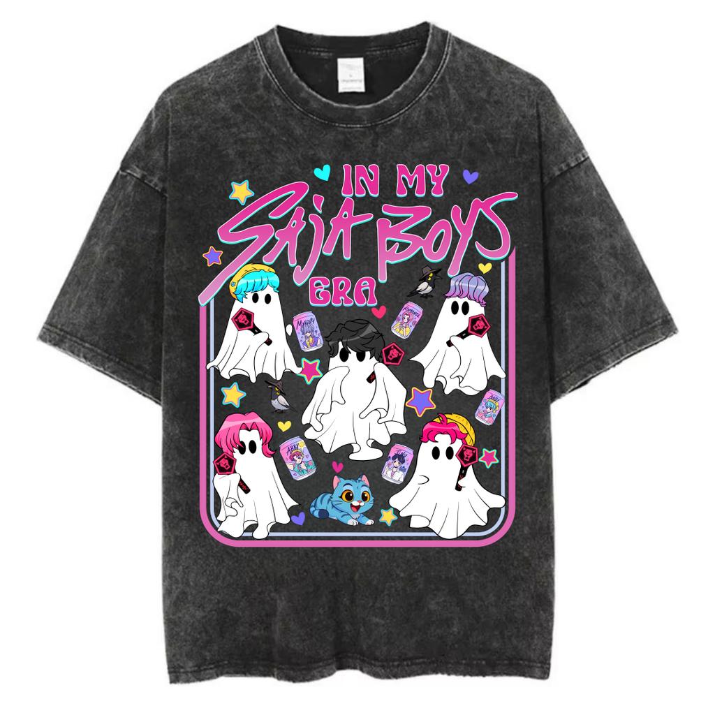 Women Kpop Anime Demon Hunters Huntrix Girls Fashion T-Shirts Women Aesthetic Manga T-shirt Oversized Cotton Street T Shirt
