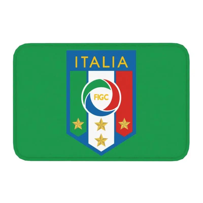 Italia Figc Mat Rug Carpet Anti-Slip Floor Mats Bedroom Italia Italy Figc World Champions 4 Stars Soccer Football Legends
