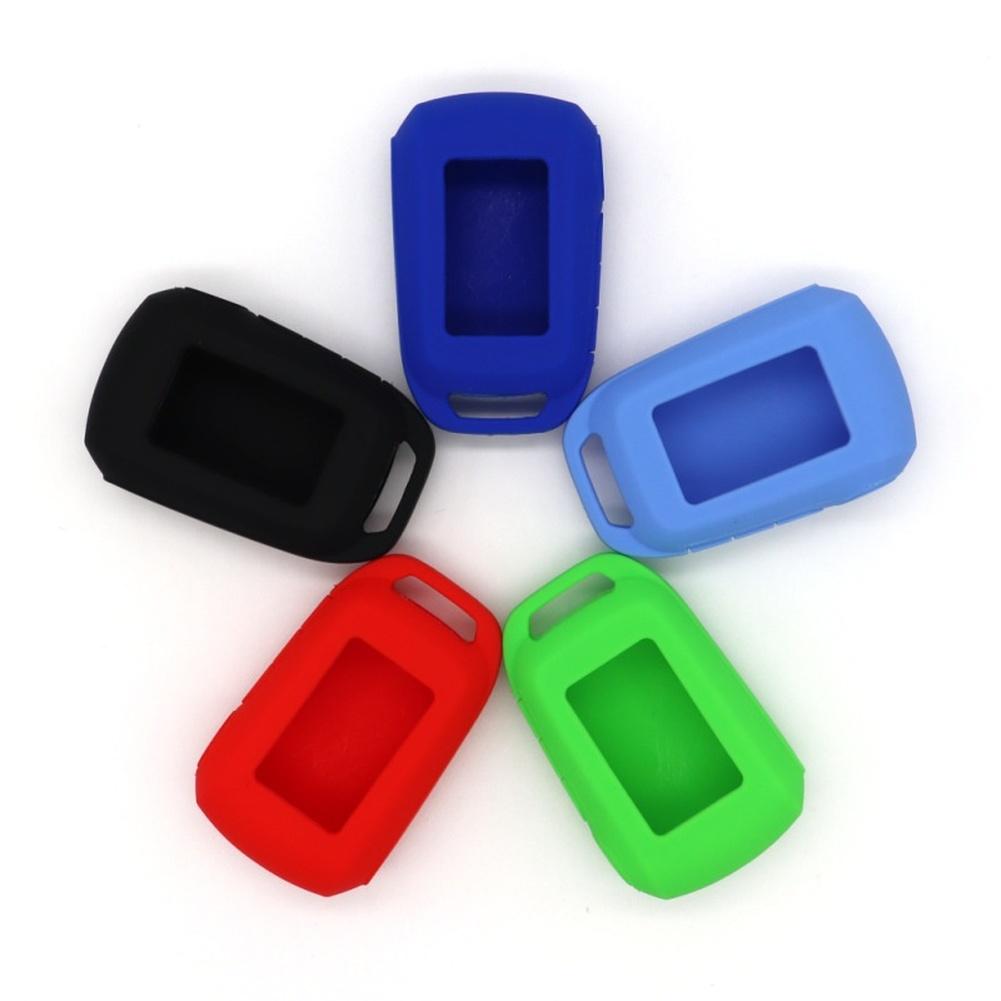 Simple Style Silicone Cover for Alarm Model A92 A94 Car LCD Key Case Functional Protection Smooth Texture Black Red Green Blue