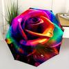 Rose Folding umbrella with 8 iron frames automatic opening design suitable for outdoor matching fashionable accessories durabl