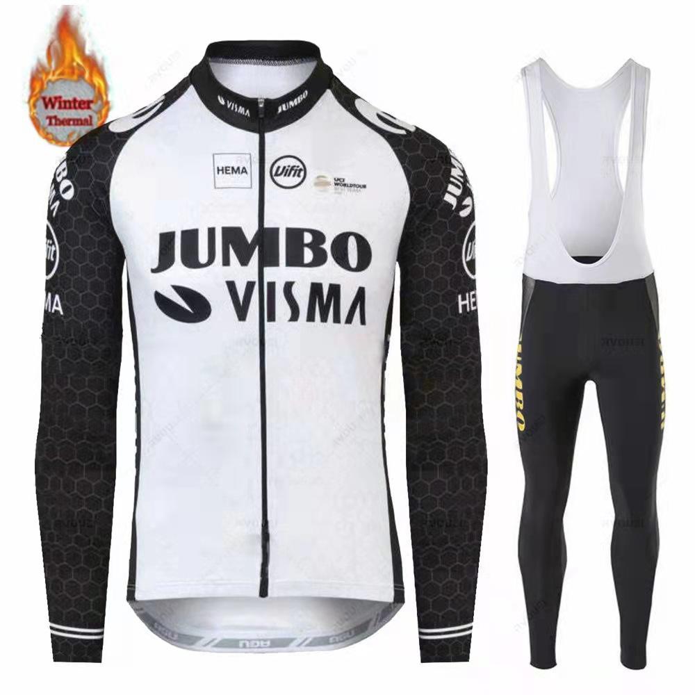 Long Sleeve Winter Men's Outdoor Racing Suit Windproof 2026 Warm Cycling Suit Set Fleece Bicycle Clothing