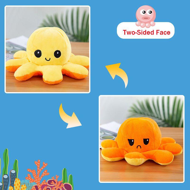 

Doublesided Flip 203040cm Plush Toy Marine Stuffed Doll Yellow+Orange,20cm/7.8in