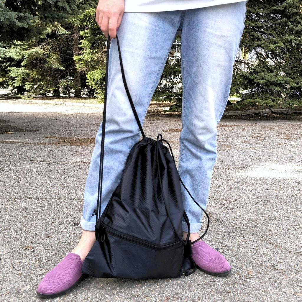 Waterproof Drawstring Backpack Lightweight Sports Gym Sack with Pouch, Casual School Bag for Teens Adults