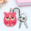 Metal Mini Cartoon Lock Portable Owl Padlock for Cabinets Backpack Suitcase Jewelry Box Small Cute Lock