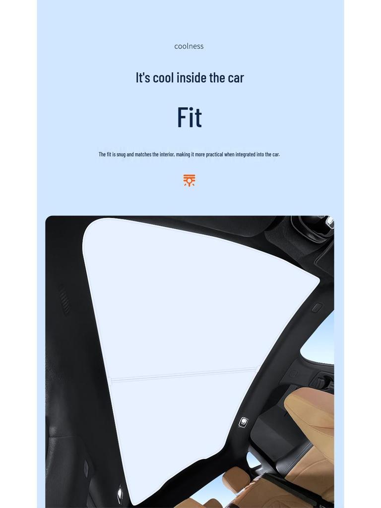 Compatible with Feifan 22-24 R7: radar-free sunroof, ice crystal sunshade, heat insulation, UV protection, privacy, and blackout panel.