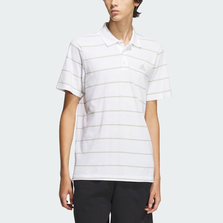 New Adidas Future Icons Stripe Polo Shirt Polo Shirt Men's White IT3922