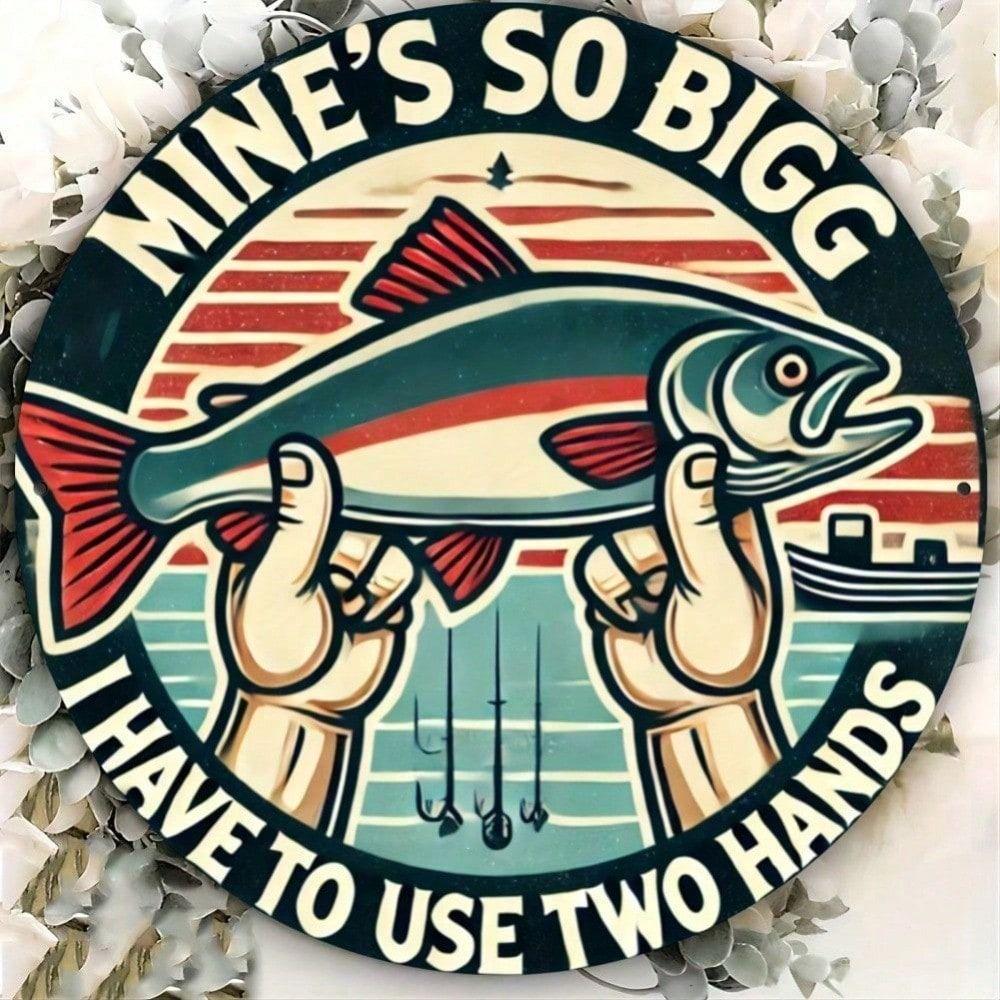 Metal Wall Art Sign, Round Retro Tin Sign for Home Bar Garage Decor