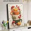 Herbstkürbis Pilz Tasse Rahmenloses Perlenmalerei-Set 3D Perlen Leinwand Kunst Romantische Wohnwanddekoration Basteln DIY Handgemacht Thanksgiving Dekoration