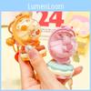 Adorable Pink And Orange Acrylic Cream Bear Globe Keychain Cute Cartoon Accessory