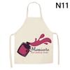 Nail Polish Lipstick Beauty Kitchen Women Apron Household Cleaning Cotton Linen Pinafore Salon Home Cooking Baking Adult Bib