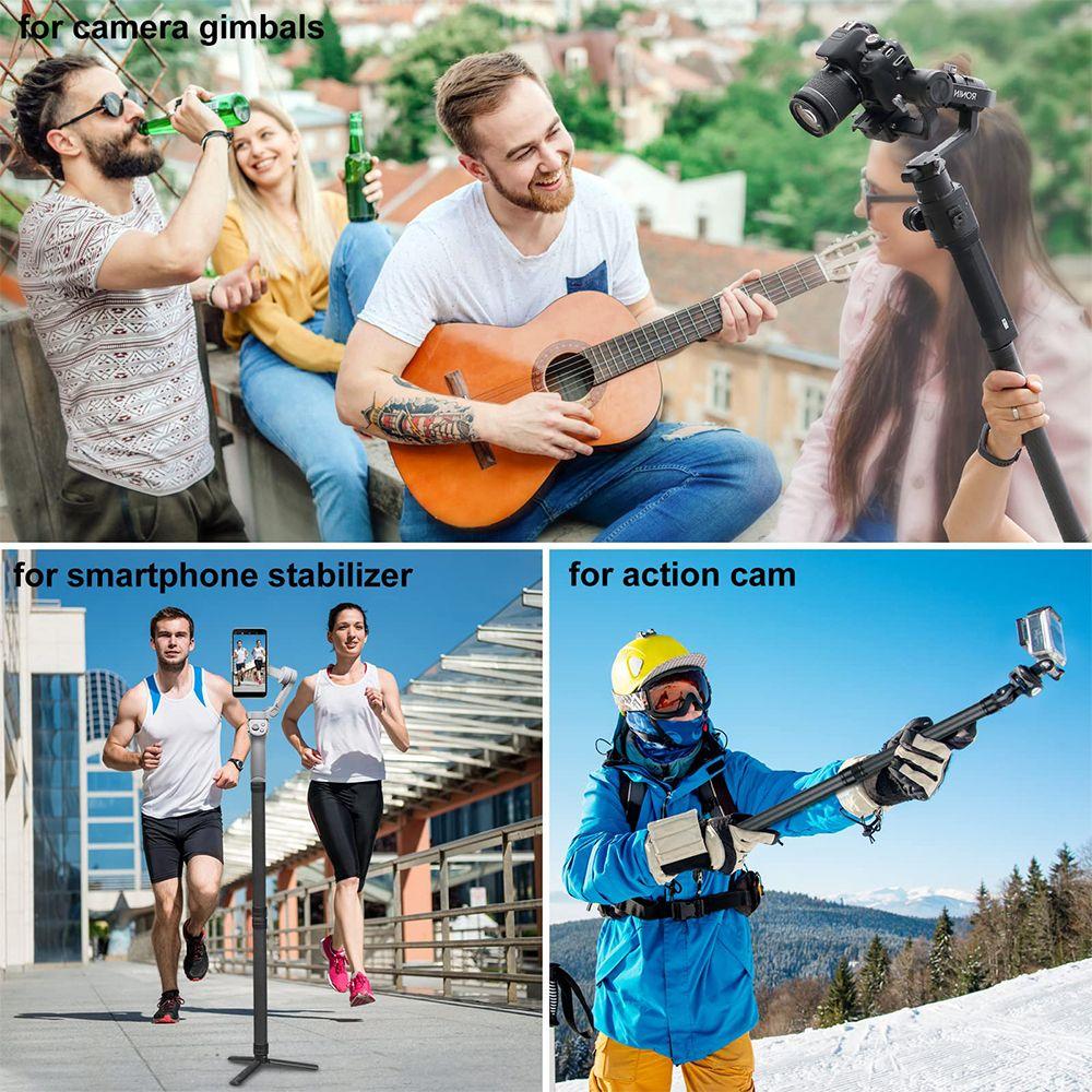 Extendable Stick for DJI 1/4'' Thread Stabilizer Rod Extension Pole Stick Extension Monopod Pole