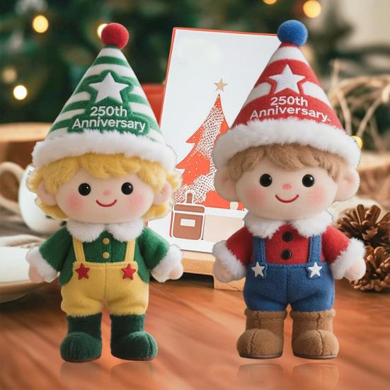 USA 250. výročí Kreslený chlapec Plyšová hračka Vlastenecká 250 let Spojených států Plněná elfí panenka Dekorace Sváteční párty Plyšová ozdoba