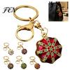 Durable Metal Keychain Rhinestone Ethnic Hat Keychain, Bling Octagonal Cap Car Key Lightweight Fashion Accessories Ring, Zinc Alloy Pendant