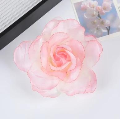 Elegant French Romantic Rose Flower Hair Clip Women Large Shark Clip Hair Claw Ponytail Barrettes Girl Hair Accessories Headwear