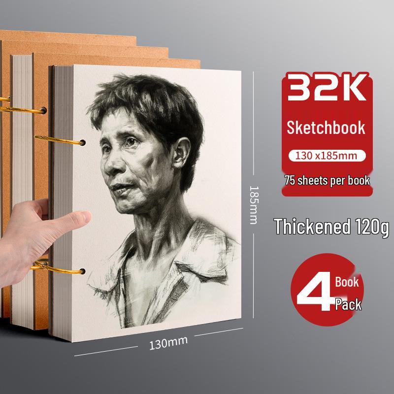 Thick A4 8K 32K Sketchbook: Removable Loose-Leaf Marker Paper for Drawing and Hand-Painting in Elementary School.