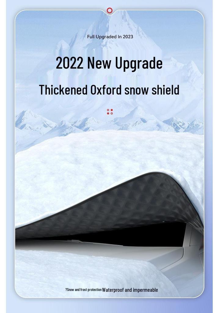 Thickened Windproof Car Snow Cover & Sun Shield - Winter Antifreeze Protection for Windshield