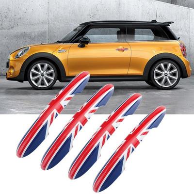 4pcs / Set Car Door Handle Latch Cover Sticker Decoration For Mini Cooper JCW One F54 F55 F60 Car Styling Accessories