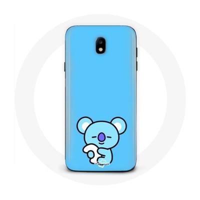 Coque Pour Samsung Galaxy J3 2017 Bangtan BTS BT21 Koya RM Fond Bleu