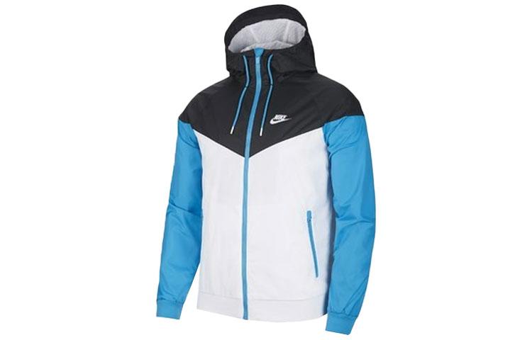 

Nike Men s Contrast Color Stitching Sports Hooded Logo Jacket AT5271-105 S