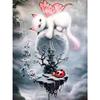 DIY 5D Diamond Painting Fluffy Kitty Diamond Mosaic Cross Stitch Kits Home Decoration Full Round Diamond Embroidery