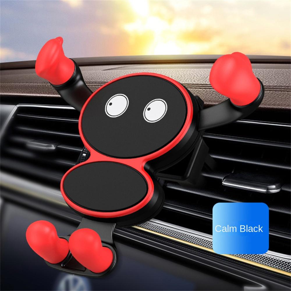 Air Vent Clip Smartphone Stand Durable Cartoon-shaped Car Supplies Car Mobile Phone Holder 360 ° Rotating Gps Support Anti-skid