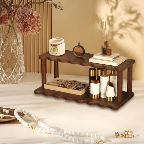 Double-layer Storage Rack Sundries Holder Strong Load-bearing Multipurpose Bathroom Kitchen Desktop Organizer