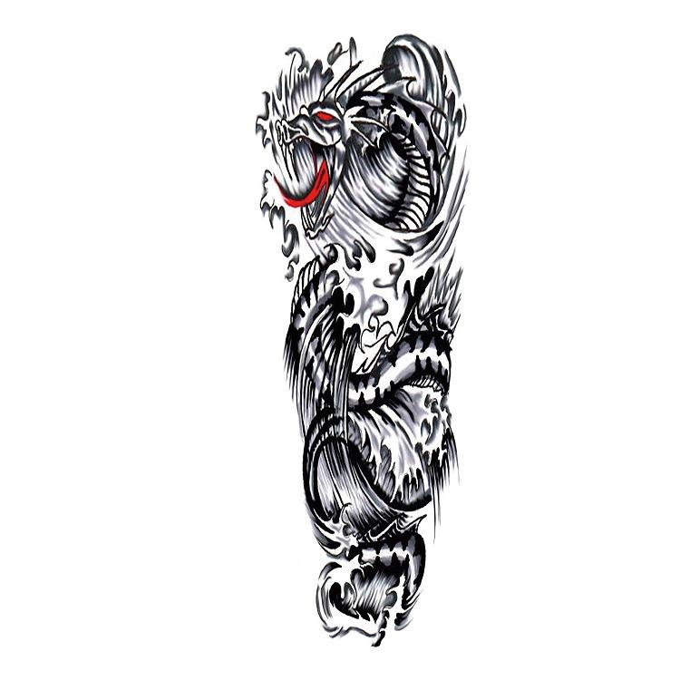 Flower Arm Tattoo Sticker Waterproof Men And Women Sticker Full Arm Waterproof Tattoo Sticker Ukiyo-E Painting Geisha Simulation Big Picture Sticker