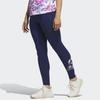 Adidas Letter Logo Printed Tight Sports Pants Women Bottoms Dark-Blue HT3141