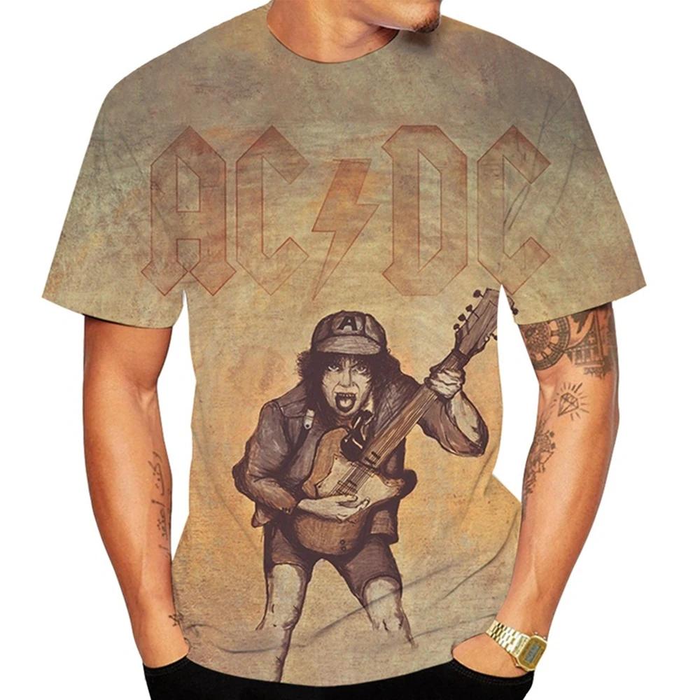 

Летняя горячая распродажа Креативный дизайн Группа 3D-принт Напечатанный Панк Хип-хоп Футболка XL